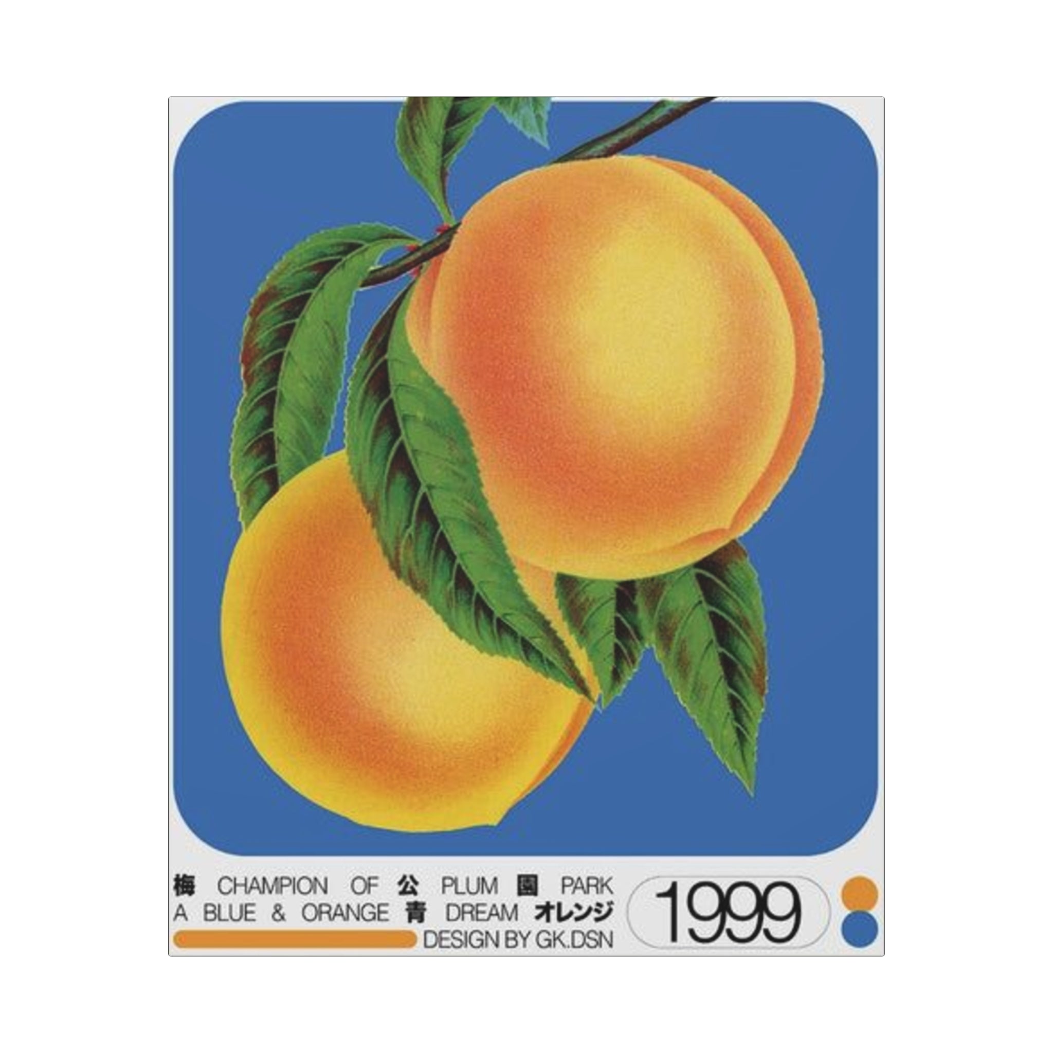 Vintage Peaches Canvas Wall Art